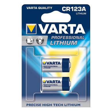 2x CR123A Lithium-Batterie 3,0 Volt 1600mAh ø17x34,5mm VARTA 6205 Photo Blister