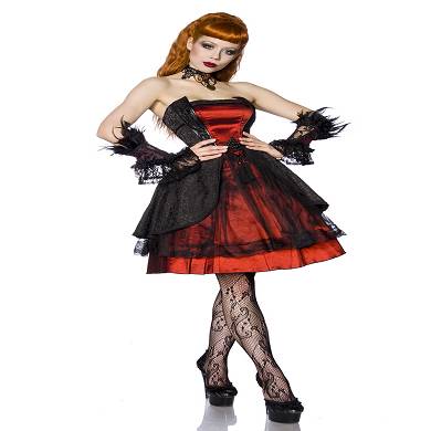 Premium Gothic Kleid mit rckwrtiger Schnrung