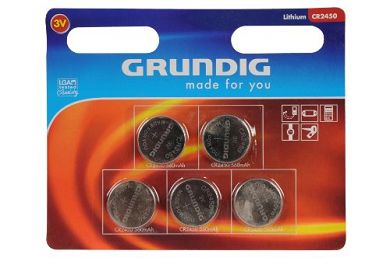 Grundig CR2450 Knopfzellen-Batterie (5-er Pack)