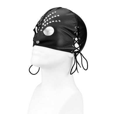 Leder-Maske mit runden Cut Outs