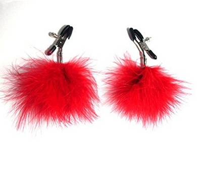 YWRJE 2 Stück Sexy Damen Nippelkette mit Feder Nippelklemmen Nippelschmuck Sexspielze