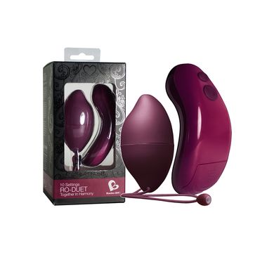 Vibroei / Auflegevibrator Rocks Off Ro-Duet weinrot