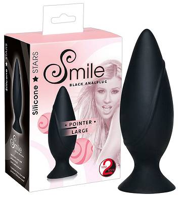 Smile Butt Plug Pointer Black Large