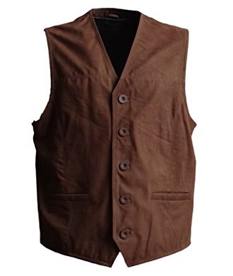 Weste Edwin 321 Nubuk mittelbraun