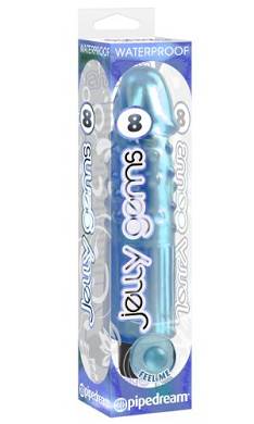 Pipedream Jelly Gems Nr.8 Vibrator 19 x 4 cm Blue. (1 x 1 Stück)