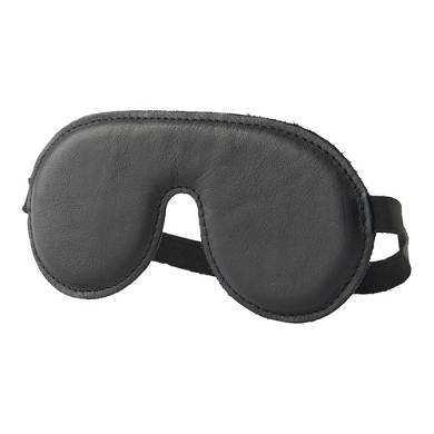 Augenbinde aus Leder in Schwarz