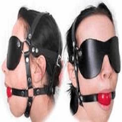 Ledermaske mit Ballknebel