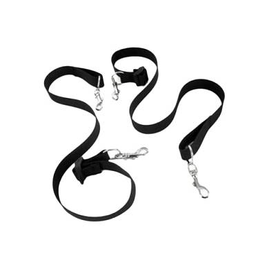 Bondagegurte mit Schnalle in Schwarz