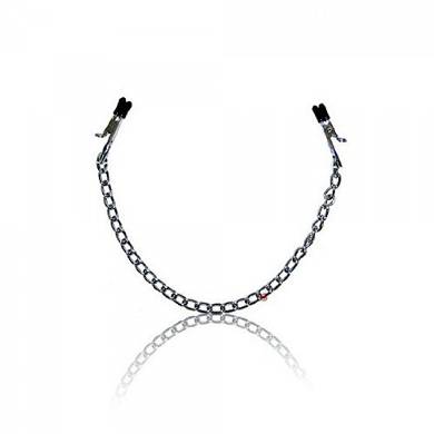 Metallbusenkette mit Klemmen - 30 cm - in Silber