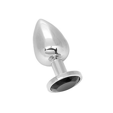 NewMagic Anal Buttplug Anal Butt Plug Hook Kristall Stahl Metall . L (Black)