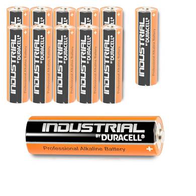 12 x DURACELL AA Mignon Alkaline LR06 Batterie MN1500 1,5V Industrial 12 Stück