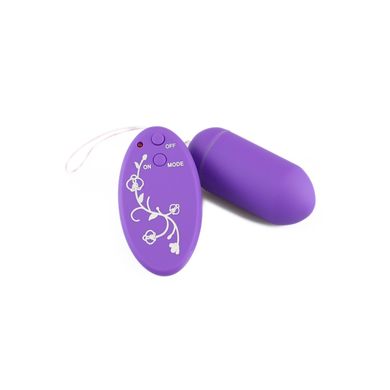  Vibrationsei Vibroei Massager mit ansprechendem Blumenmuster und Fernbedienung - Purple