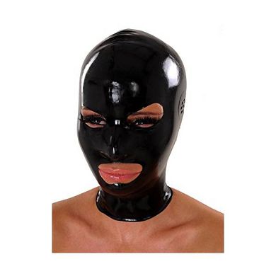 Anita Berg AB4459 Natur Latex-Maske ohne RV. Augen Mund offen Ohr perforiert. L schwarz