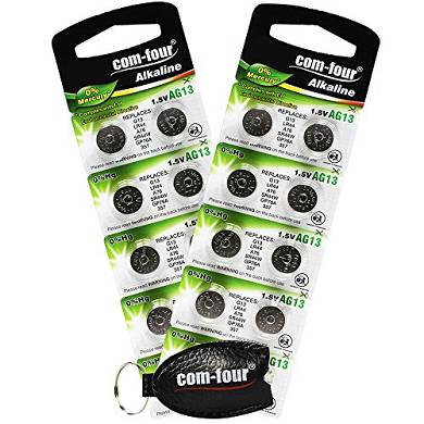 Camelion by COM-FOUR® Alkaline Batterie 1.5V Knopfzelle LR44 (AG13 - 20 Stück)