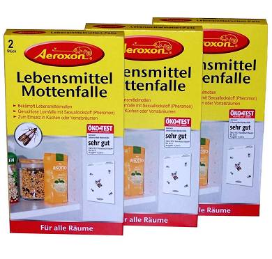 Aeroxon Lebensmittel-Mottenfalle Pheromonfalle 3x 2 Stück #GB