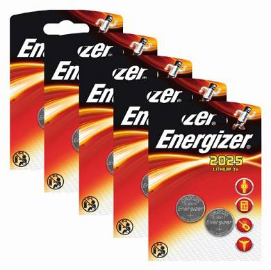 Energizer Original Batterie Lithium CR 2025 (3 Volt. 5x 2-er Pack)