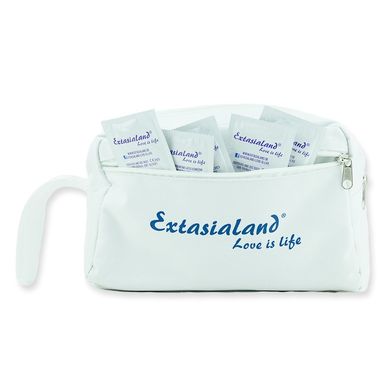 Extasialand One Touch Premium Kondome mit Quick Strip Technology im schicken Kulturbeutel