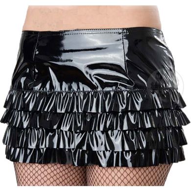 Lack Micro-Mini mit Falten