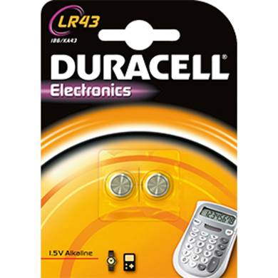 4 x Duracell Alkali-Mangan LR43 AG12 12GA , 2 x 2er Blister, bis 2018