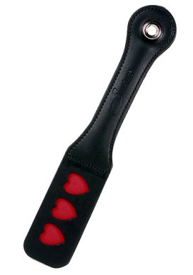 Leder Paddel HEARTS (Herzen)