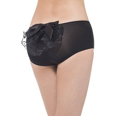 Fever ? Burlesque-Slip in Schwarz mit Schleife