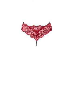 EBONY NIGHT Eine schwarz eingefrbte Kette, Spitze rot
