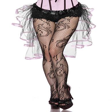 Burlesque Volant Rock mit einer Satinborte rosa