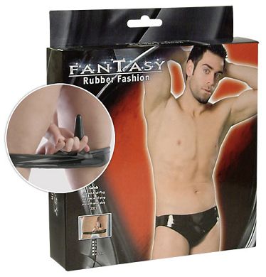 Herren Latexslip mit Plug