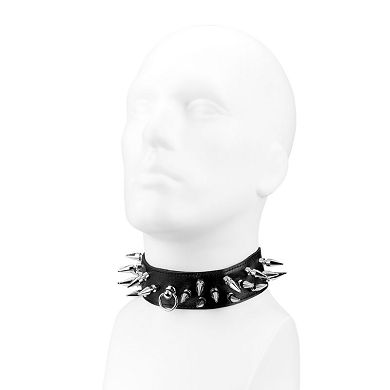 Leder-Halsband mit langen Killernieten