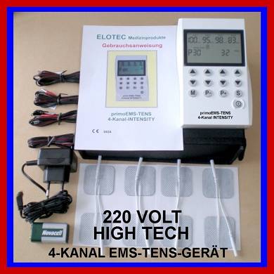 4 KANAL REIZSTROM GERÄT EMS TENS MUSKEL AUFBAU ARTHROSE RHEUMA SCHMERZ THERAPIE