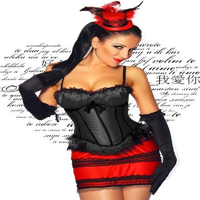 Burlesque Corsage mit Rüschen