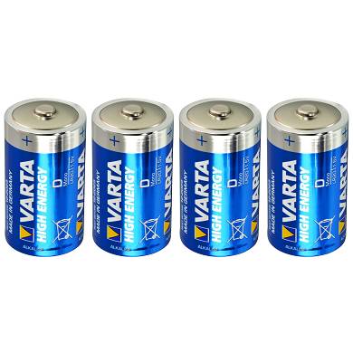 4x VARTA HIGH ENERGY LR20 Batterie 4920 Mono D Alkali 1,5V MN1300 4 Stück