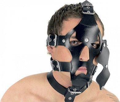 Leder Kopf Harness/Maske