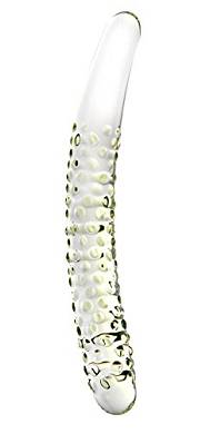 Deluxe Glas Butt Plug & Dildo (Ø 18-27 mm) mit power Noppen. mundgeblasen