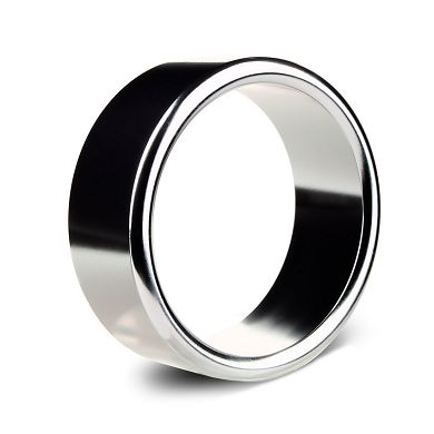 Breiter Aluminium Penisring - Silber 50 mm