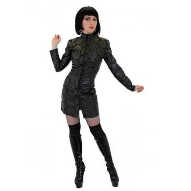 Kunstleder Minikleid in Patchworklook