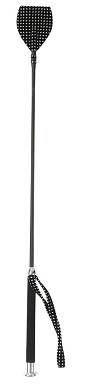 PEITSCHE Schicke Gerte PFIFF Springgerte, schwarz 65cm mit glitzernden Punkten 