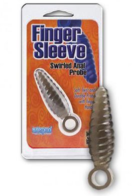 7 x 2 cm Finger Sleeve Swirled Anal Probe smoke