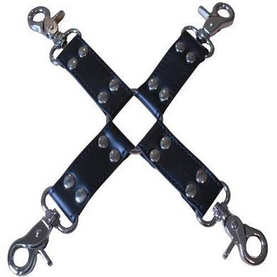 Bondage Leder Hogtied Fessel Kreuz Verbindung für Leder Hand Fuß Fesseln