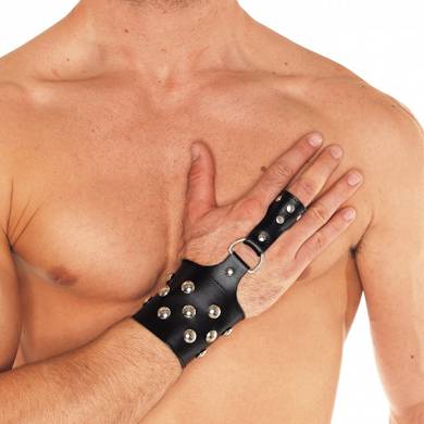 Leder Armband mit Fingerband