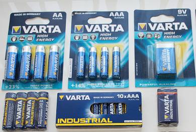 Varta Sony Micro Mignon Batterien AA AAA 9Volt - Duracell AAAA Einwegbatterie