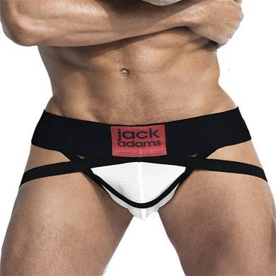 jackadams Rugby Jockstrap Underwear Black/White