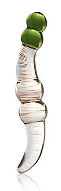 Deluxe Zauber Glasdildo & Butt Plug (Ø 21-32 mm). mundgeblasen