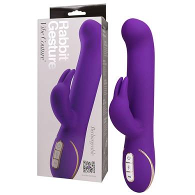 Rabbit Gesture Silikon-Vibrator - Lila