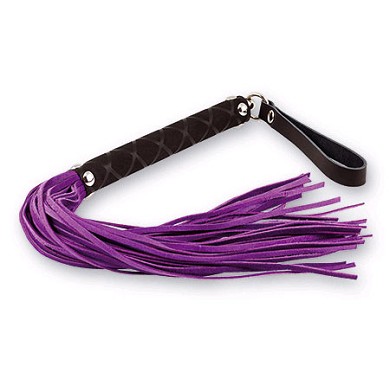 Leder Peitsche 35 Strnge VIOLETT