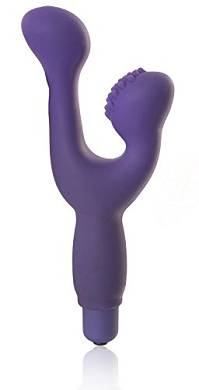 Deluxe G Punkt Vibrator Silikon mit Doppelstimulation & Klitorisreizarm