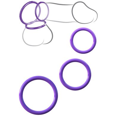 Fantasy C-Ringz - Silicone 3-Ring Stamina Cockring-Set purple