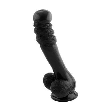 TSX Frenchy Super Cock Black - Dildo in Penis Form mit Saugnapf - 23 cm lang - Durchmesser