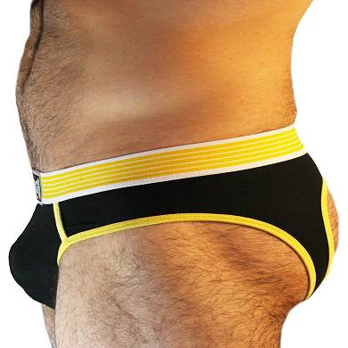 GB2 Roy Jock Brief Underwear Black/Yellow