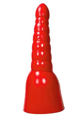 34 x 11 cm Dildo Draco red